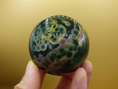 XL 8 Adern Ocean Jaspis Orbicular grün - Edelstein Kugel Natur Heilstein Deko Kristall Geschenk Er Sie Mann Frau Haus Wohnung Energie Selten - Art of Nature Berlin