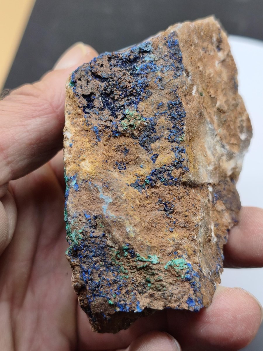 XL Azurit Malachit Sammlerstufe – intensiv blau-grüne Kupferminerale – große Kristallstufe Edelstein Mineral Natur Energie Heilstein Unikat - Art of Nature Berlin