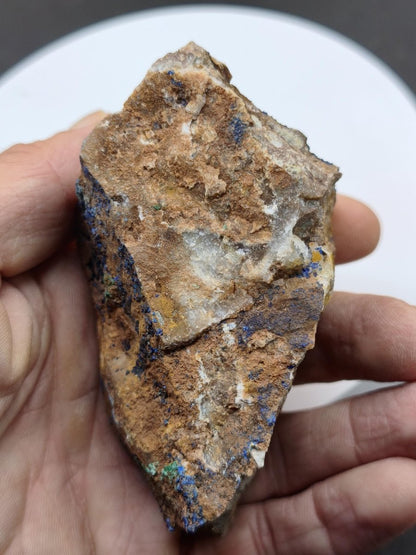 XL Azurit Malachit Sammlerstufe – intensiv blau-grüne Kupferminerale – große Kristallstufe Edelstein Mineral Natur Energie Heilstein Unikat - Art of Nature Berlin