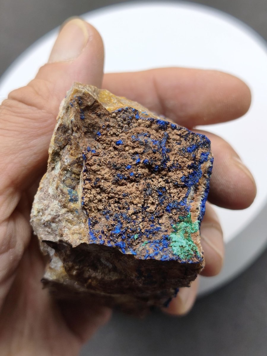 XL Azurit Malachit Sammlerstufe – intensiv blau-grüne Kupferminerale – große Kristallstufe Edelstein Mineral Natur Energie Heilstein Unikat - Art of Nature Berlin