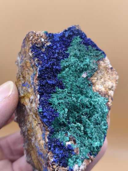 XL Azurit Malachit Sammlerstufe – intensiv blau-grüne Kupferminerale – große Kristallstufe Edelstein Mineral Natur Energie Heilstein Unikat - Art of Nature Berlin