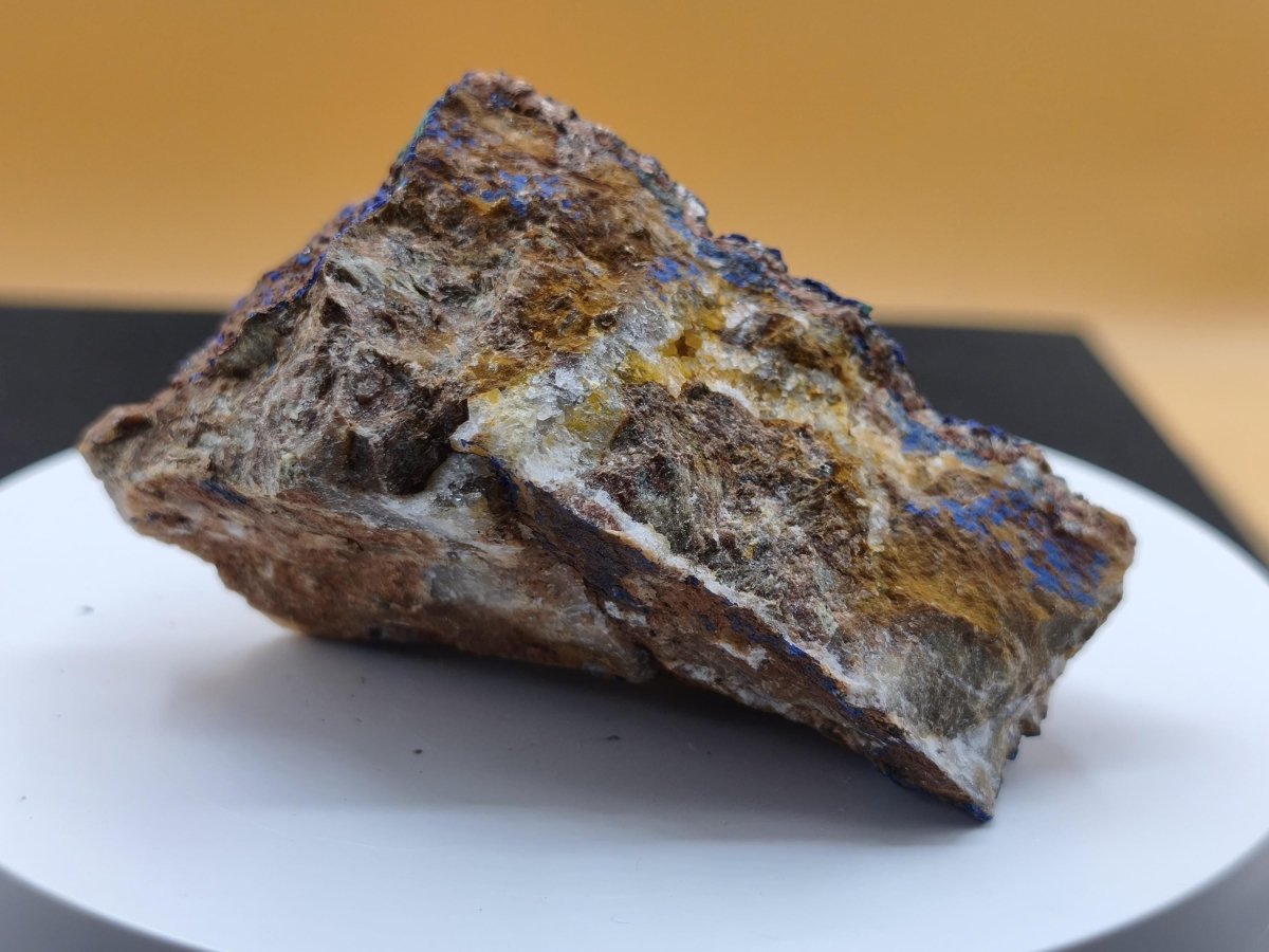 XL Azurit Malachit Sammlerstufe – intensiv blau-grüne Kupferminerale – große Kristallstufe Edelstein Mineral Natur Energie Heilstein Unikat - Art of Nature Berlin