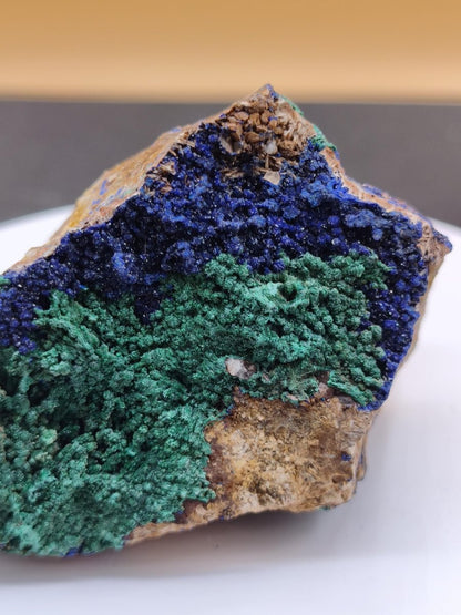 XL Azurit Malachit Sammlerstufe – intensiv blau-grüne Kupferminerale – große Kristallstufe Edelstein Mineral Natur Energie Heilstein Unikat - Art of Nature Berlin