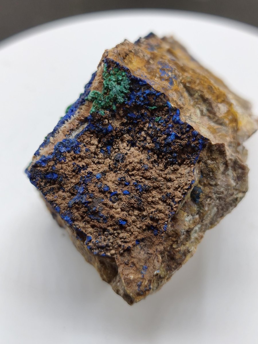 XL Azurit Malachit Sammlerstufe – intensiv blau-grüne Kupferminerale – große Kristallstufe Edelstein Mineral Natur Energie Heilstein Unikat - Art of Nature Berlin