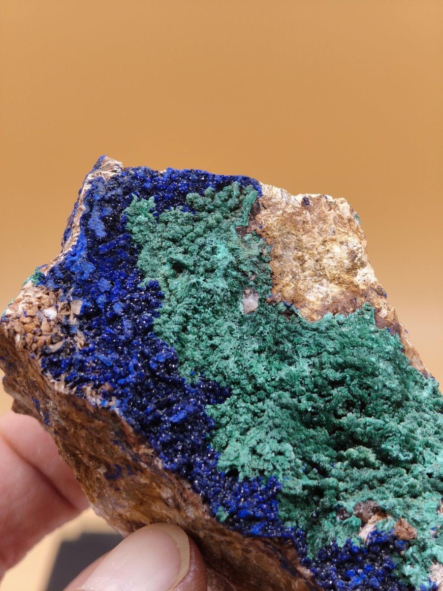 XL Azurit Malachit Sammlerstufe – intensiv blau-grüne Kupferminerale – große Kristallstufe Edelstein Mineral Natur Energie Heilstein Unikat - Art of Nature Berlin