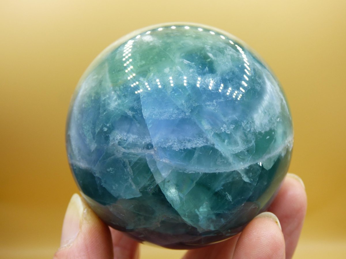 XL Fluorit blau *Rarität* - Edelstein Kugel Deko Sphere Kristall Heilstein Spielkugel Meditation Geschenk Er Sie Mann Frau Freundin - Art of Nature Berlin