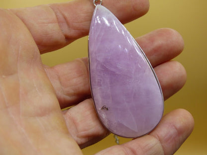 XL Kunzit A - 925 Silber Edelstein Kette Heilstein Natur rosa pink Rarität Edel Mann Frau Geschenk Er Sie Freundin Energie Kraft Ruhe Glück - Art of Nature Berlin