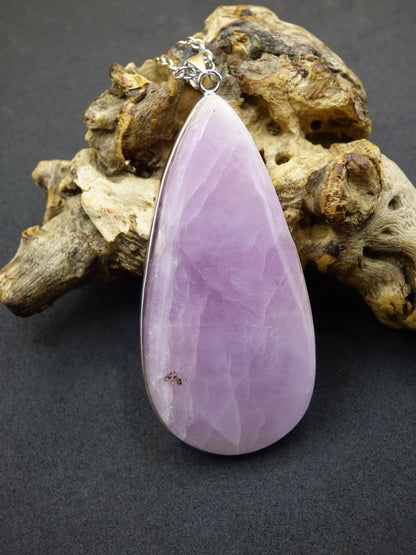 XL Kunzit A - 925 Silber Edelstein Kette Heilstein Natur rosa pink Rarität Edel Mann Frau Geschenk Er Sie Freundin Energie Kraft Ruhe Glück - Art of Nature Berlin