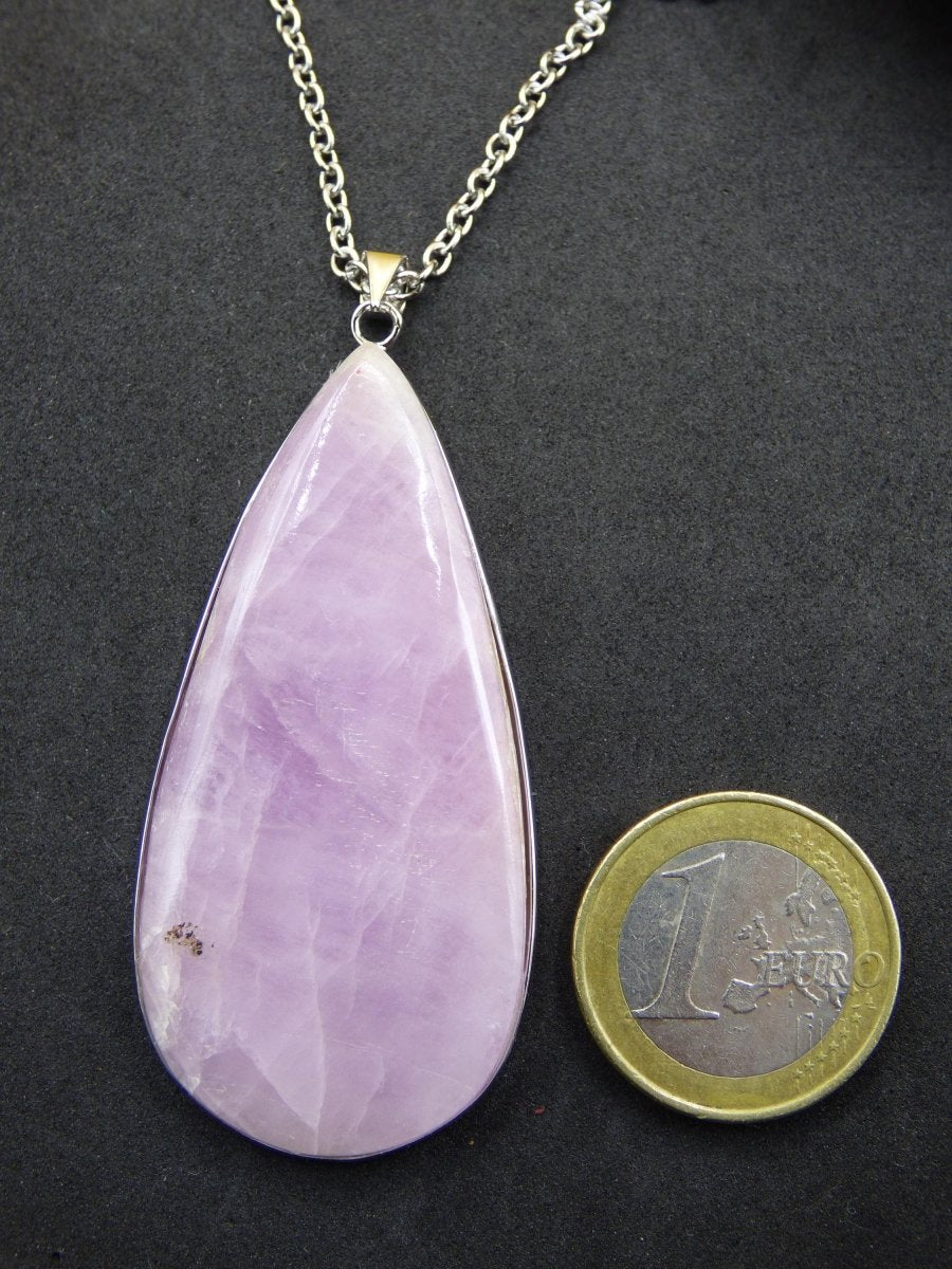 XL Kunzit A - 925 Silber Edelstein Kette Heilstein Natur rosa pink Rarität Edel Mann Frau Geschenk Er Sie Freundin Energie Kraft Ruhe Glück - Art of Nature Berlin