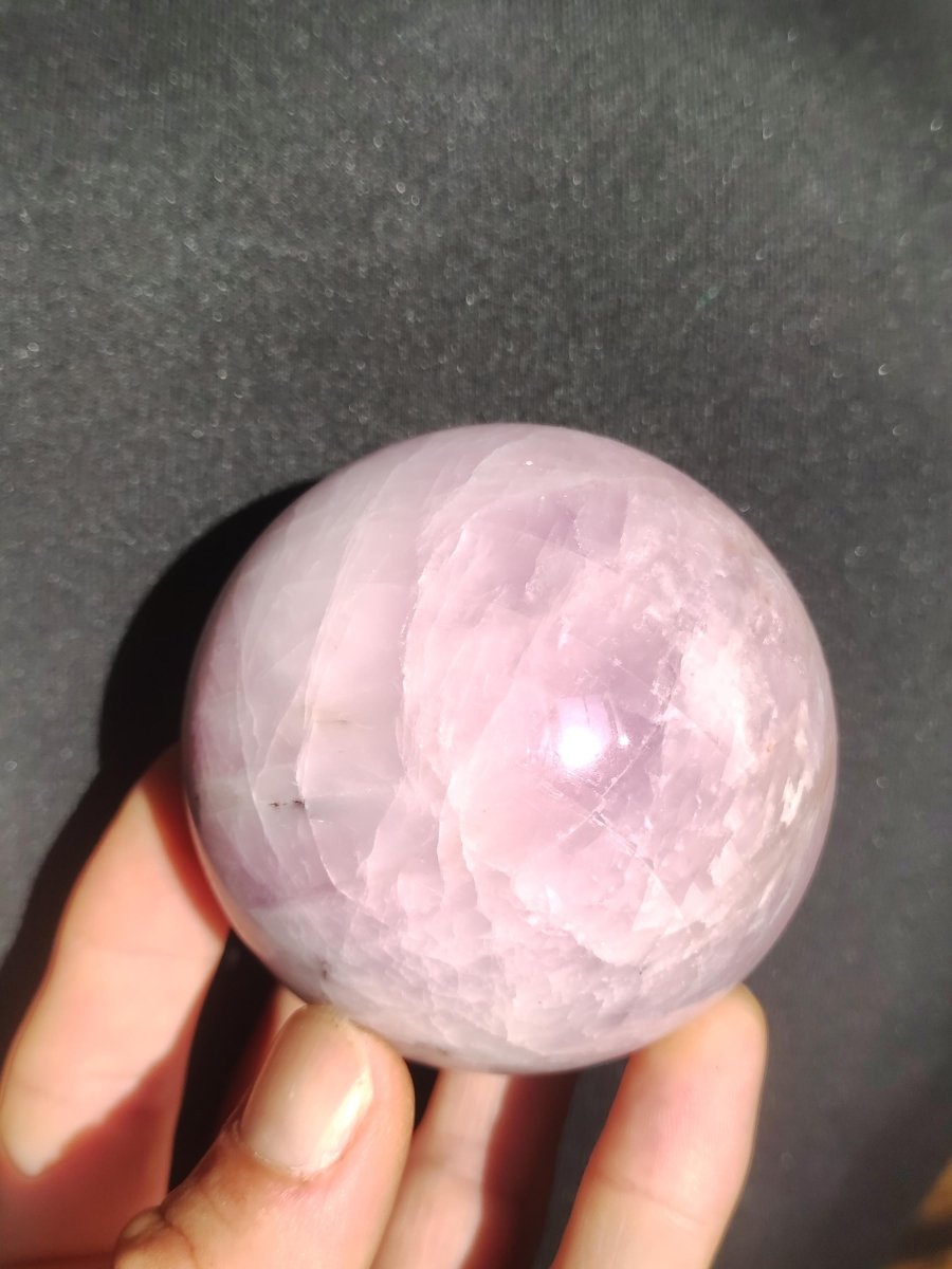 XL Kunzit rosa Schimmer Flash ~ Edelstein Kugel Deko Sphere Haus Wohn Kristall HIPPIE Heilstein Rarität Selten Geschenk Frau Geschenk Er Sie - Art of Nature Berlin