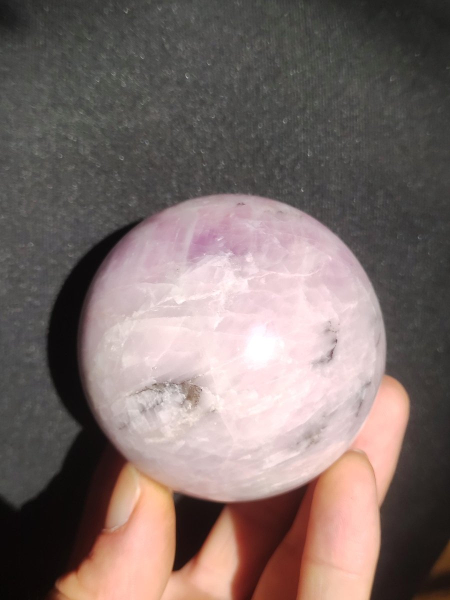 XL Kunzit rosa Schimmer Flash ~ Edelstein Kugel Deko Sphere Haus Wohn Kristall HIPPIE Heilstein Rarität Selten Geschenk Frau Geschenk Er Sie - Art of Nature Berlin