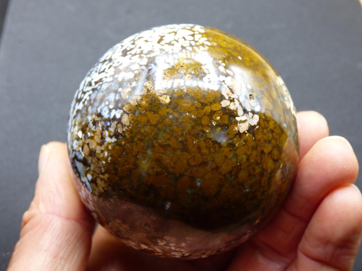 XL Leoparden Opal - Neuer Fund Rarität Edelstein Kugel Deko selten Massage Sphere Kristall Geschenk Er Sie Mann Frau Ethno Heilstein - Art of Nature Berlin