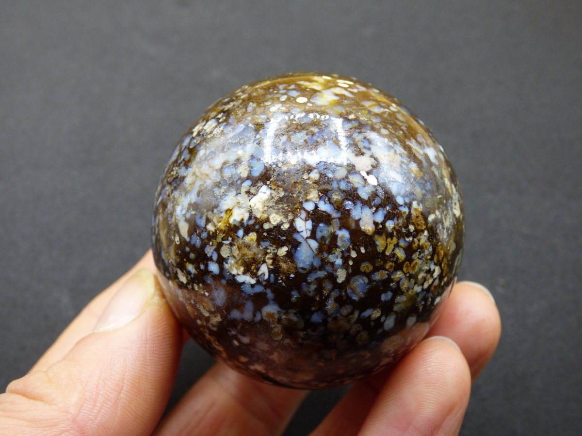 XL Leoparden Opal - Neuer Fund Rarität Edelstein Kugel Deko selten Massage Sphere Kristall Geschenk Er Sie Mann Frau Ethno Heilstein - Art of Nature Berlin