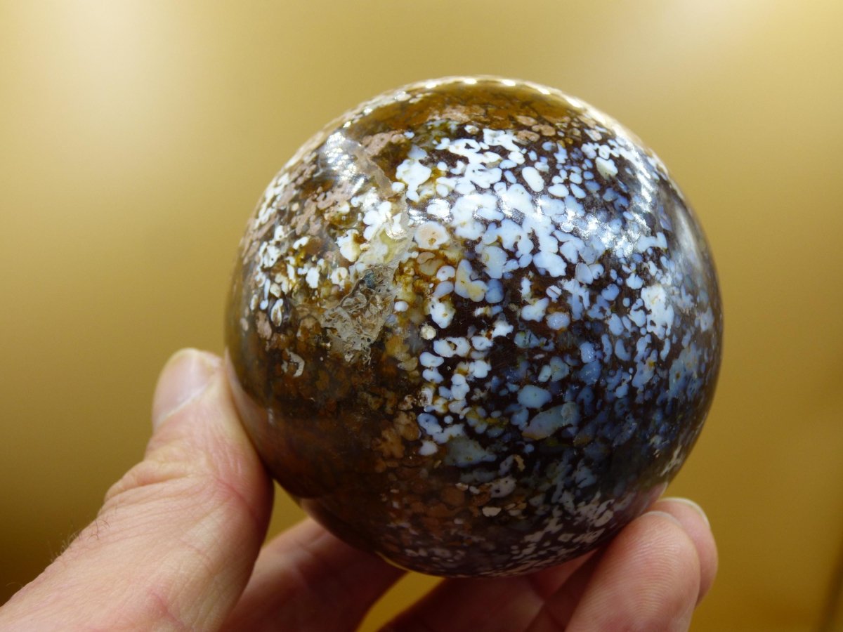 XL Leoparden Opal - Neuer Fund Rarität Edelstein Kugel Deko selten Massage Sphere Kristall Geschenk Er Sie Mann Frau Ethno Heilstein - Art of Nature Berlin