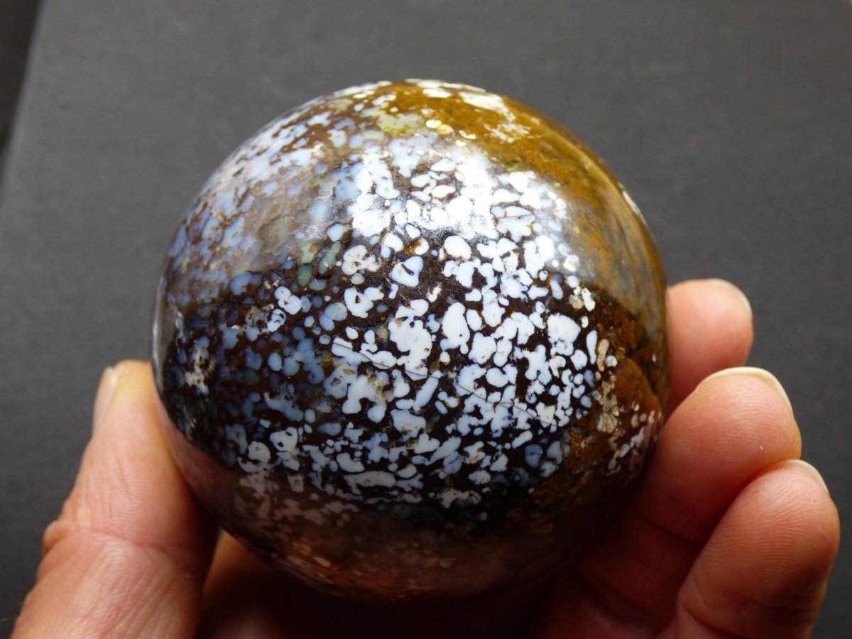 XL Leoparden Opal - Neuer Fund Rarität Edelstein Kugel Deko selten Massage Sphere Kristall Geschenk Er Sie Mann Frau Ethno Heilstein - Art of Nature Berlin