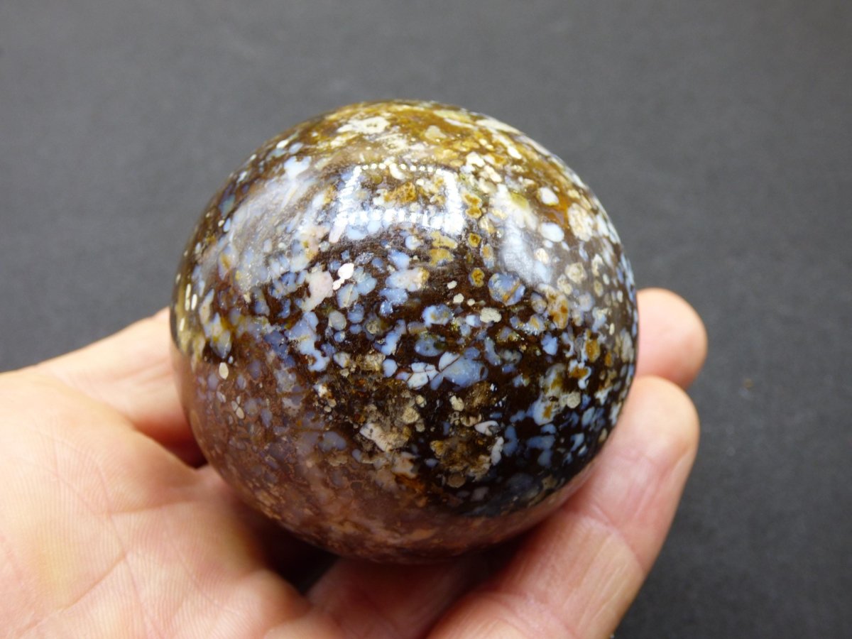 XL Leoparden Opal - Neuer Fund Rarität Edelstein Kugel Deko selten Massage Sphere Kristall Geschenk Er Sie Mann Frau Ethno Heilstein - Art of Nature Berlin