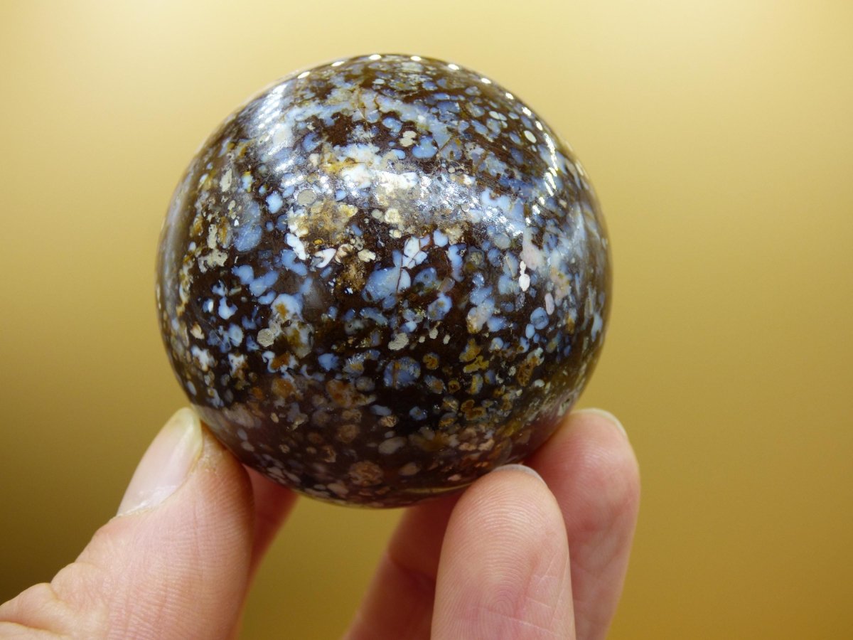 XL Leoparden Opal - Neuer Fund Rarität Edelstein Kugel Deko selten Massage Sphere Kristall Geschenk Er Sie Mann Frau Ethno Heilstein - Art of Nature Berlin