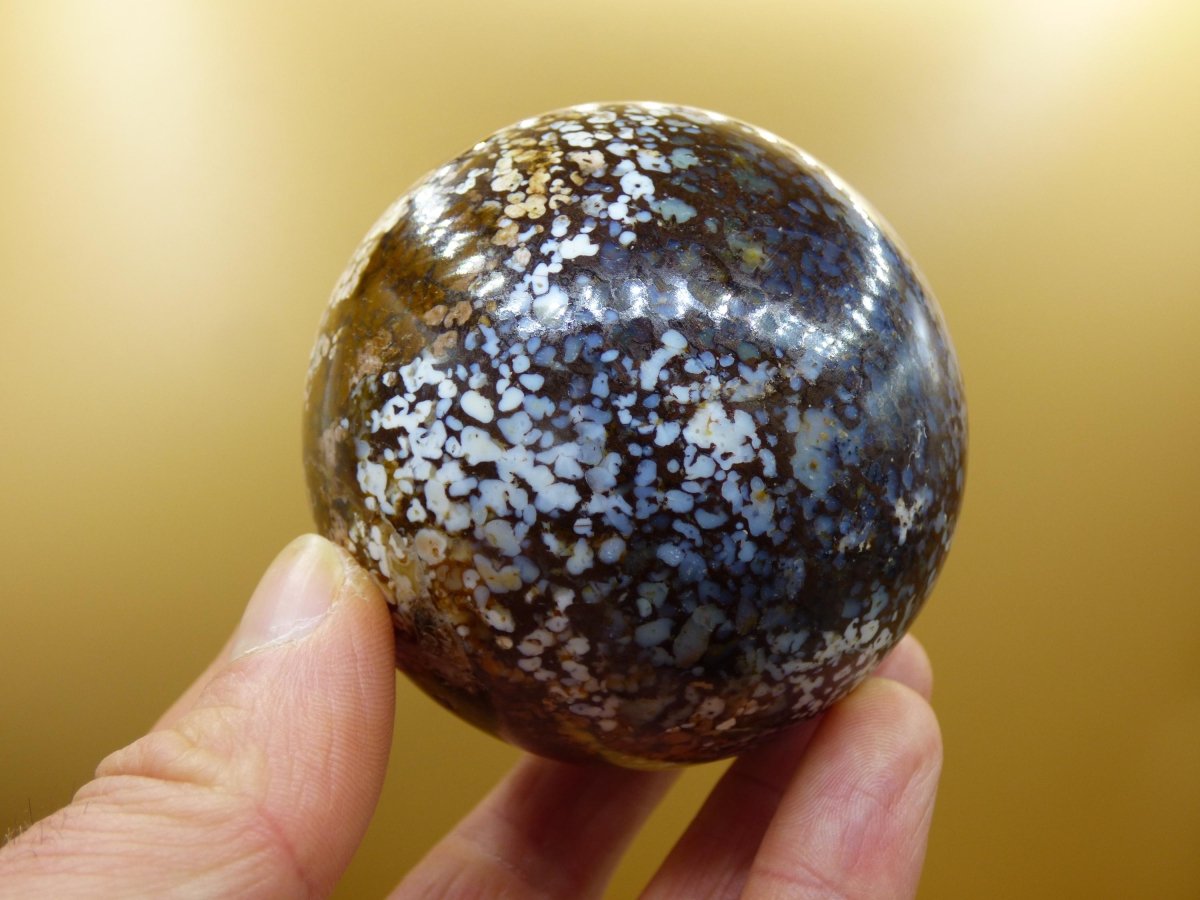 XL Leoparden Opal - Neuer Fund Rarität Edelstein Kugel Deko selten Massage Sphere Kristall Geschenk Er Sie Mann Frau Ethno Heilstein - Art of Nature Berlin