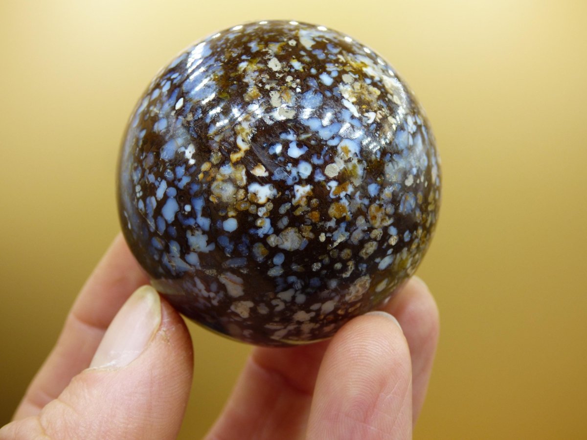 XL Leoparden Opal - Neuer Fund Rarität Edelstein Kugel Deko selten Massage Sphere Kristall Geschenk Er Sie Mann Frau Ethno Heilstein - Art of Nature Berlin