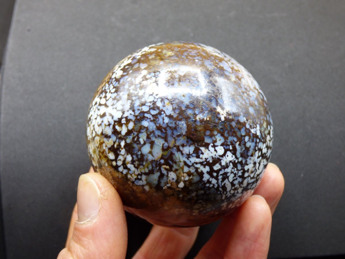 XL Leoparden Opal - Neuer Fund Rarität Edelstein Kugel Deko selten Massage Sphere Kristall Geschenk Er Sie Mann Frau Ethno Heilstein - Art of Nature Berlin