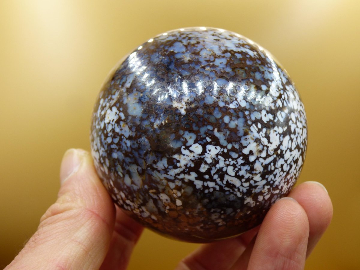 XL Leoparden Opal - Neuer Fund Rarität Edelstein Kugel Deko selten Massage Sphere Kristall Geschenk Er Sie Mann Frau Ethno Heilstein - Art of Nature Berlin