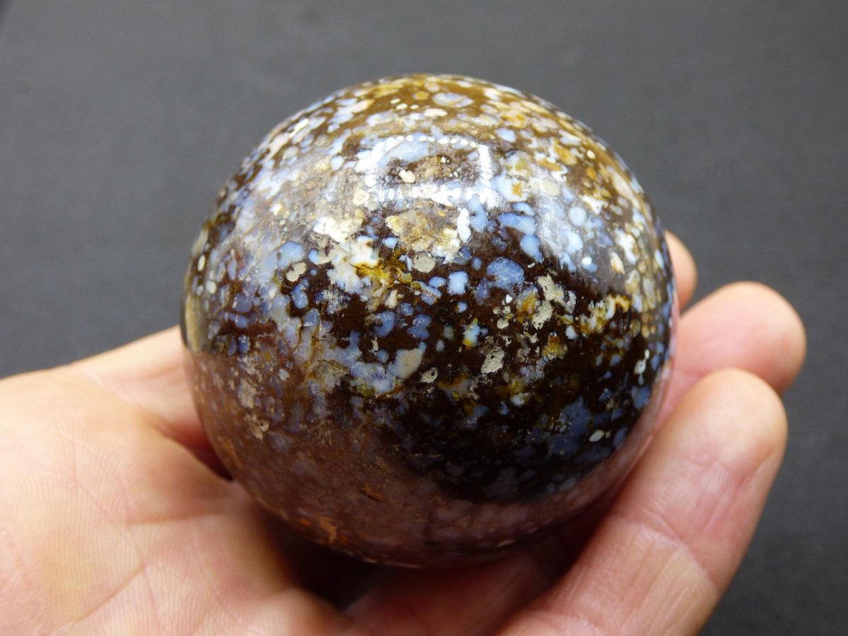 XL Leoparden Opal - Neuer Fund Rarität Edelstein Kugel Deko selten Massage Sphere Kristall Geschenk Er Sie Mann Frau Ethno Heilstein - Art of Nature Berlin