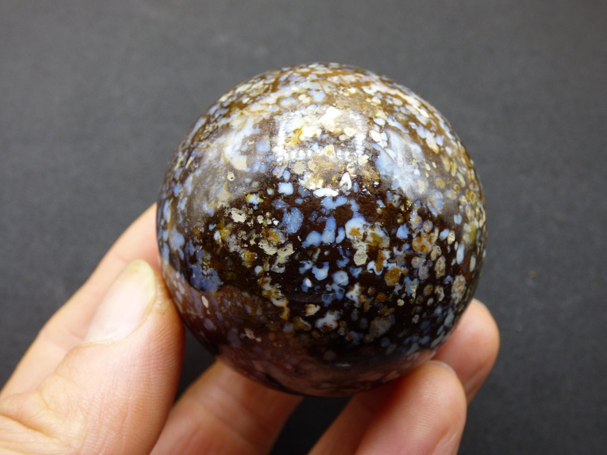 XL Leoparden Opal - Neuer Fund Rarität Edelstein Kugel Deko selten Massage Sphere Kristall Geschenk Er Sie Mann Frau Ethno Heilstein - Art of Nature Berlin