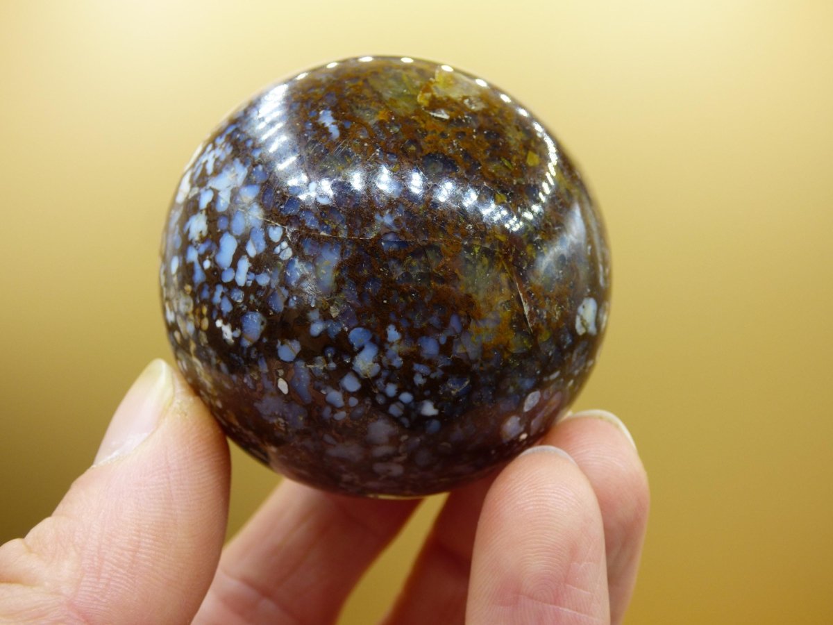 XL Leoparden Opal - Neuer Fund Rarität Edelstein Kugel Deko selten Massage Sphere Kristall Geschenk Er Sie Mann Frau Ethno Heilstein - Art of Nature Berlin