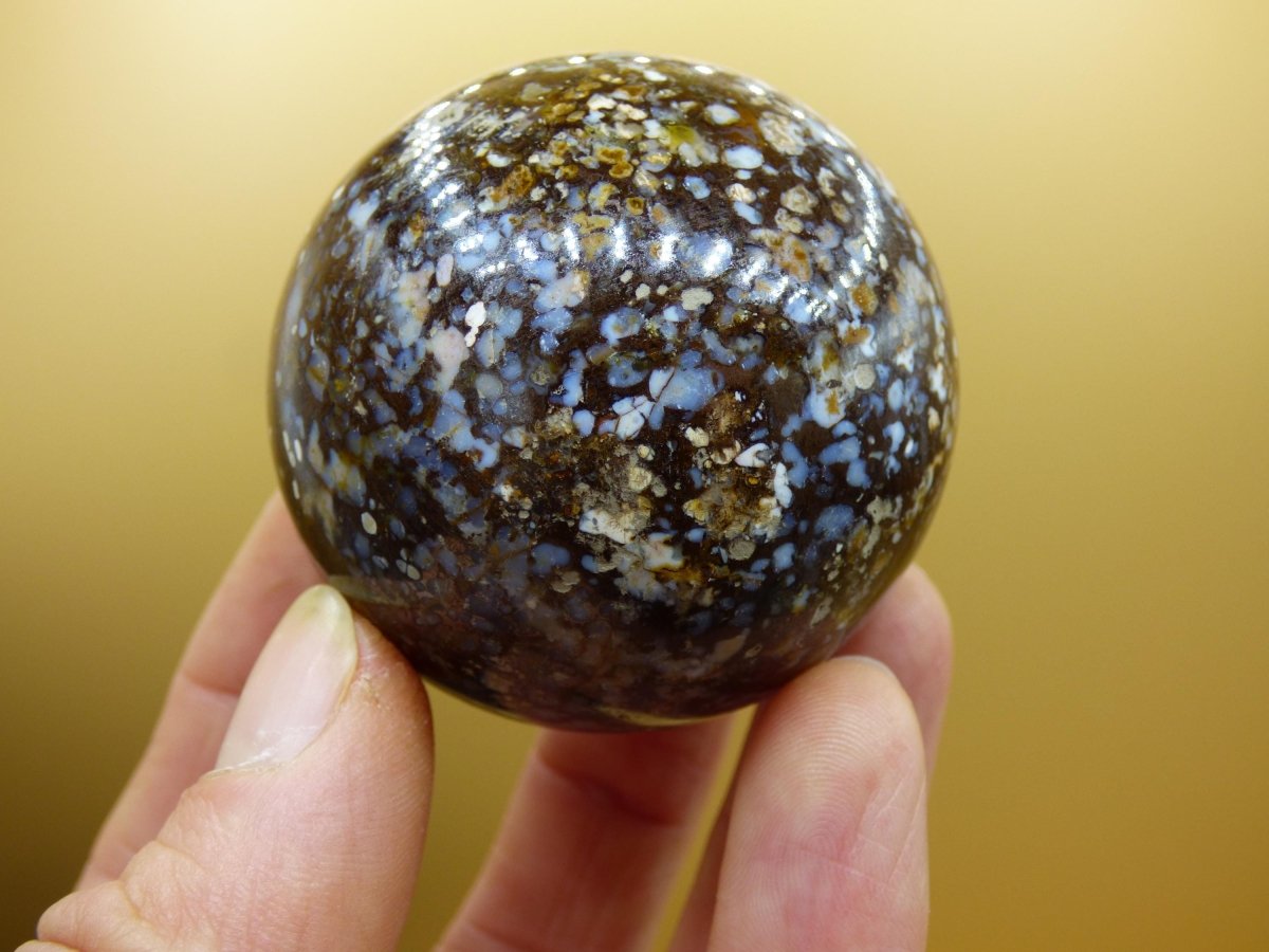 XL Leoparden Opal - Neuer Fund Rarität Edelstein Kugel Deko selten Massage Sphere Kristall Geschenk Er Sie Mann Frau Ethno Heilstein - Art of Nature Berlin