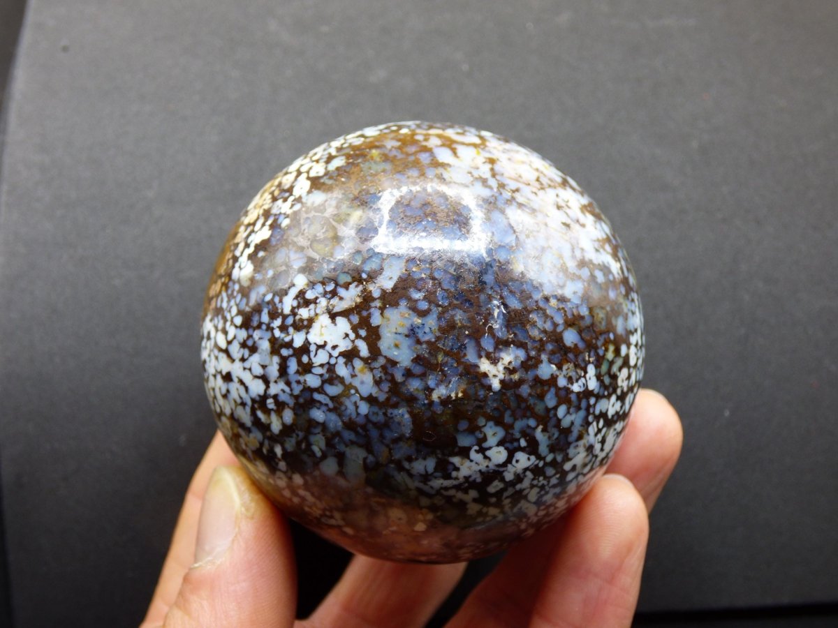 XL Leoparden Opal - Neuer Fund Rarität Edelstein Kugel Deko selten Massage Sphere Kristall Geschenk Er Sie Mann Frau Ethno Heilstein - Art of Nature Berlin