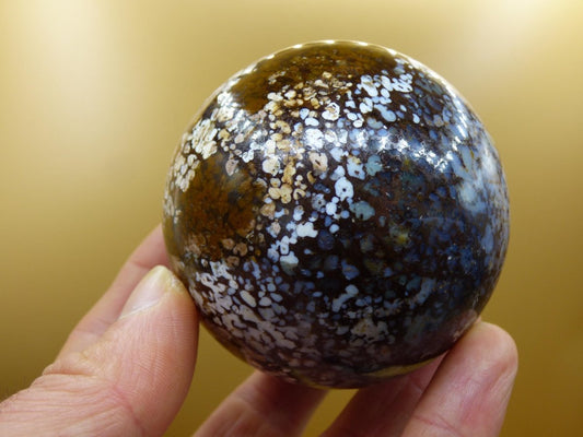 XL Leoparden Opal - Neuer Fund Rarität Edelstein Kugel Deko selten Massage Sphere Kristall Geschenk Er Sie Mann Frau Ethno Heilstein - Art of Nature Berlin