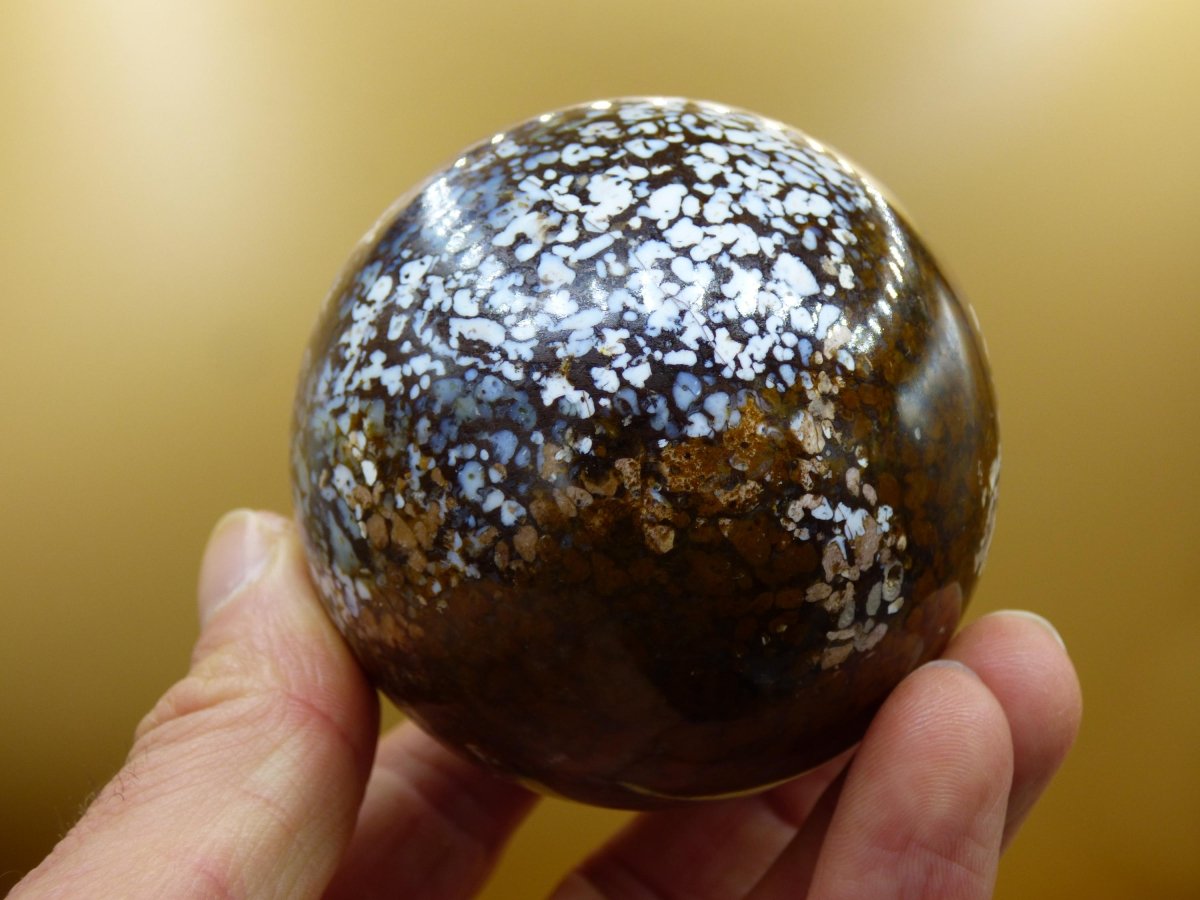 XL Leoparden Opal - Neuer Fund Rarität Edelstein Kugel Deko selten Massage Sphere Kristall Geschenk Er Sie Mann Frau Ethno Heilstein - Art of Nature Berlin