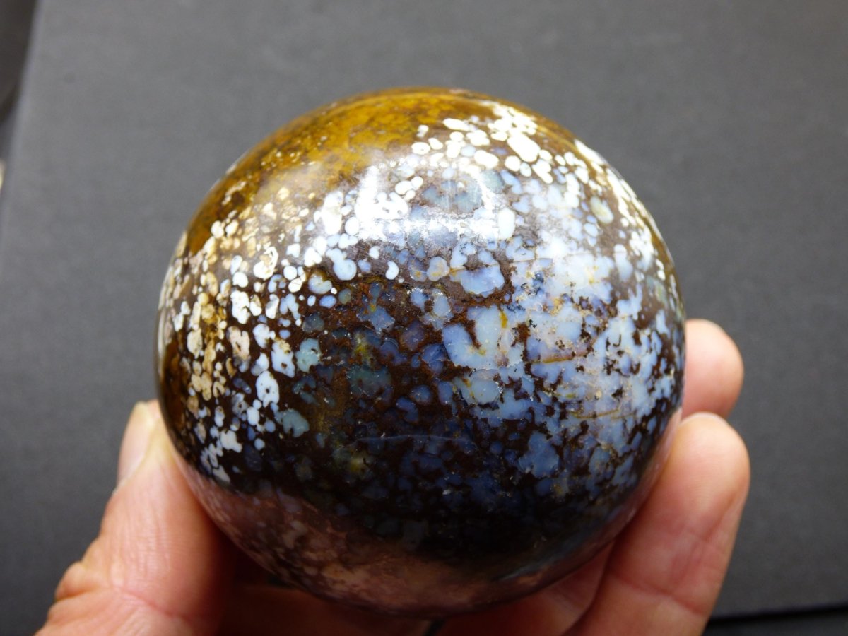 XL Leoparden Opal - Neuer Fund Rarität Edelstein Kugel Deko selten Massage Sphere Kristall Geschenk Er Sie Mann Frau Ethno Heilstein - Art of Nature Berlin