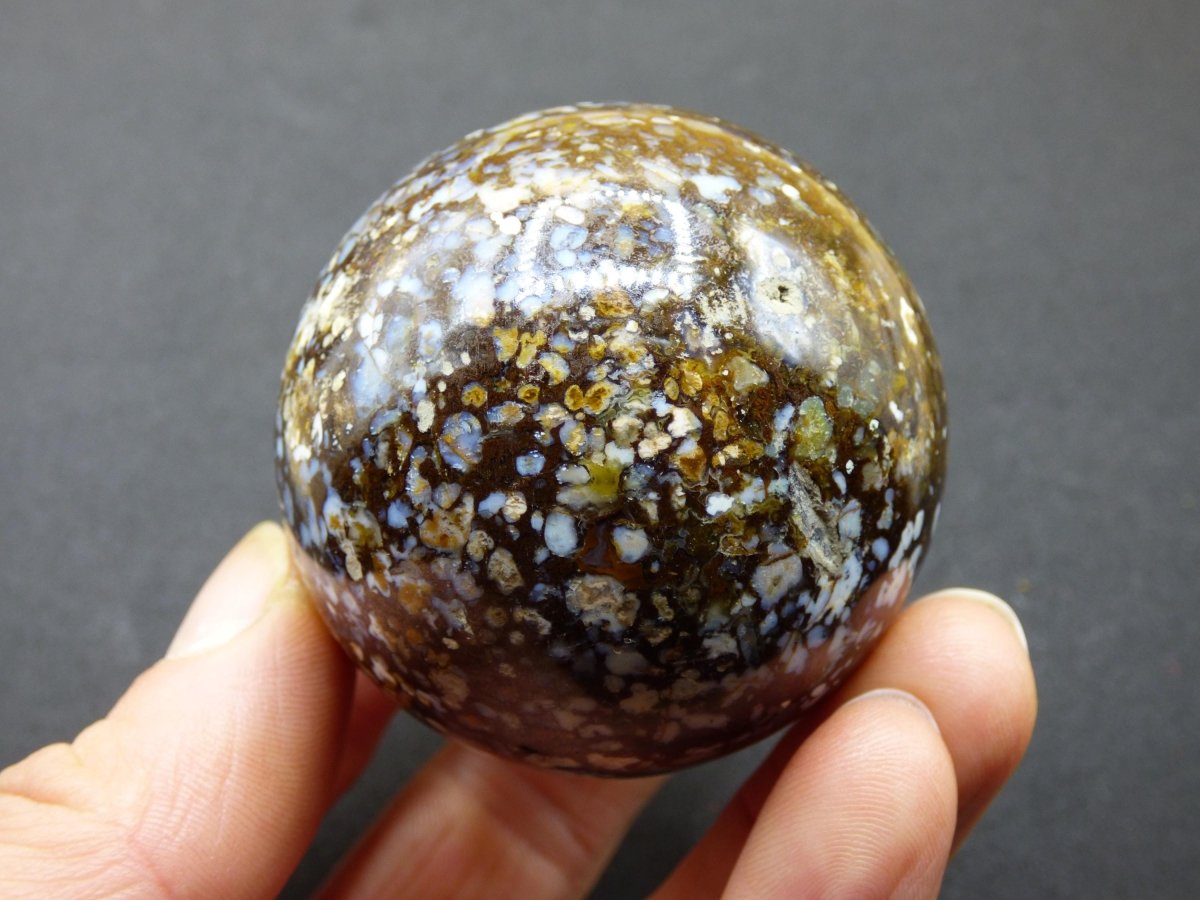 XL Leoparden Opal - Neuer Fund Rarität Edelstein Kugel Deko selten Massage Sphere Kristall Geschenk Er Sie Mann Frau Ethno Heilstein - Art of Nature Berlin