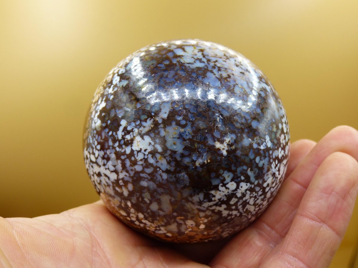 XL Leoparden Opal - Neuer Fund Rarität Edelstein Kugel Deko selten Massage Sphere Kristall Geschenk Er Sie Mann Frau Ethno Heilstein - Art of Nature Berlin