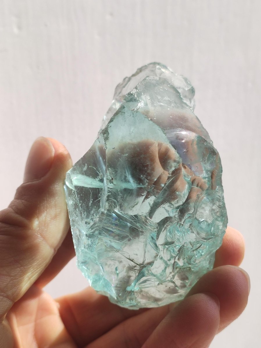 XL Monatomic Andara Crystal blau grün Edelstein Hohe Energie Vibration Meditations Stein Natur Heilstein Chakra Rarität Kristall - Art of Nature Berlin