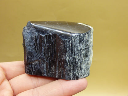 XL schwarzer Turmalin (Schörl) - Roh Anschliff - Deko Stufe groß Energie Heilung Strahlen Schutz Stein Heilstein Geschenk Haus Wohnung - Art of Nature Berlin