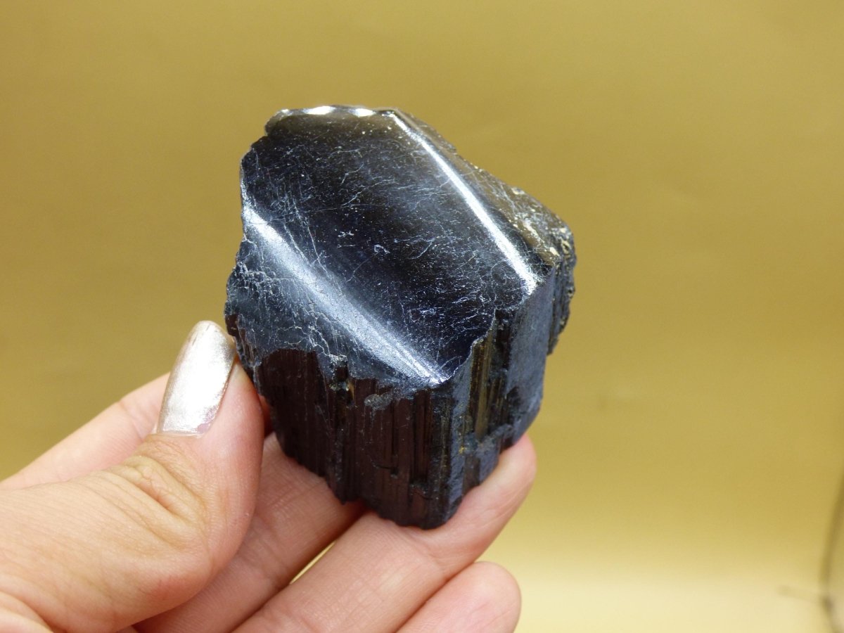 XL schwarzer Turmalin (Schörl) - Roh Anschliff - Deko Stufe groß Energie Heilung Strahlen Schutz Stein Heilstein Geschenk Haus Wohnung - Art of Nature Berlin