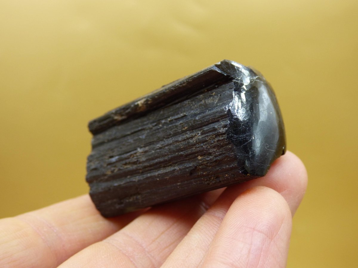 XL schwarzer Turmalin (Schörl) - Roh Anschliff - Deko Stufe groß Energie Heilung Strahlen Schutz Stein Heilstein Geschenk Haus Wohnung - Art of Nature Berlin