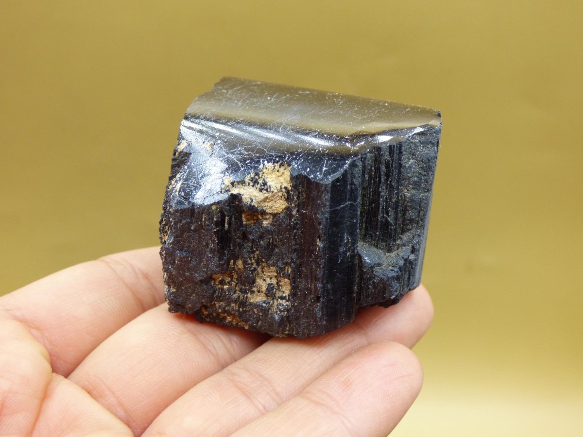 XL schwarzer Turmalin (Schörl) - Roh Anschliff - Deko Stufe groß Energie Heilung Strahlen Schutz Stein Heilstein Geschenk Haus Wohnung - Art of Nature Berlin