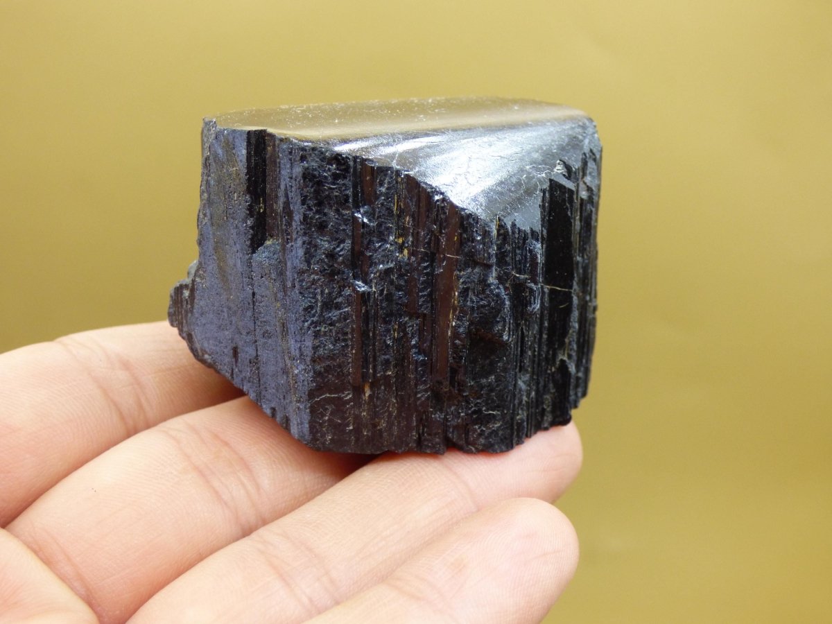 XL schwarzer Turmalin (Schörl) - Roh Anschliff - Deko Stufe groß Energie Heilung Strahlen Schutz Stein Heilstein Geschenk Haus Wohnung - Art of Nature Berlin