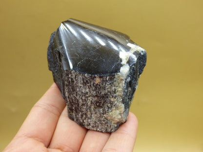 XL schwarzer Turmalin (Schörl) - Roh Anschliff - Deko Stufe groß Energie Heilung Strahlen Schutz Stein Heilstein Geschenk Haus Wohnung - Art of Nature Berlin