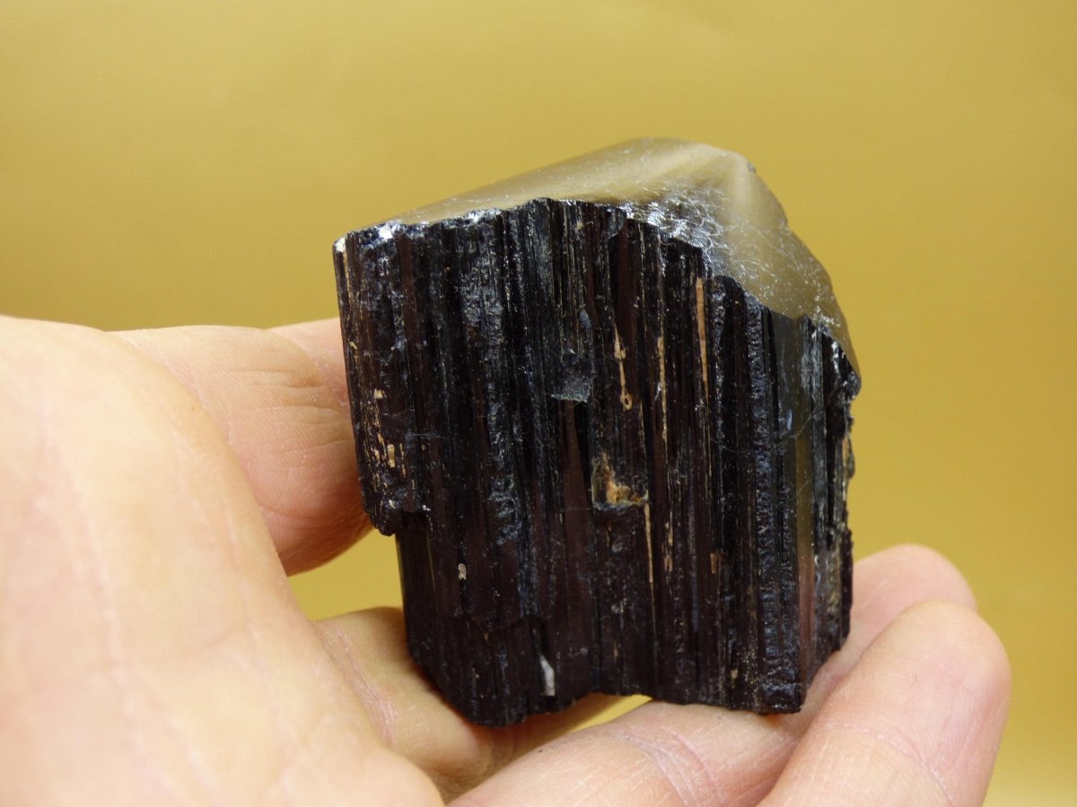 XL schwarzer Turmalin (Schörl) - Roh Anschliff - Deko Stufe groß Energie Heilung Strahlen Schutz Stein Heilstein Geschenk Haus Wohnung - Art of Nature Berlin