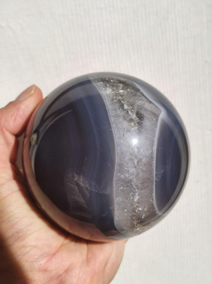 XXL 95mm Volcanic Achat - Edelstein Kugel Deko Sphere Massage Kristall Sammler Meditation Heilstein Frau Mann Geschenk Er Sie Haus Energie - Art of Nature Berlin