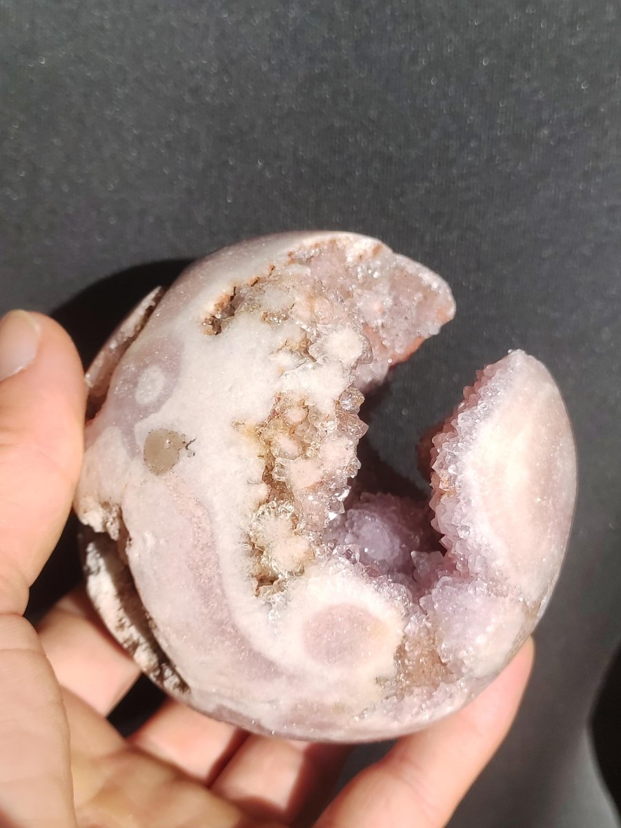 XXL Amethyst Achat Druzy Geode Kugel ~ Magische Edelstein Deko Kristall Stufe Sphere Heilstein lila Energie Wohnen Rarität Sammler Geschenk - Art of Nature Berlin