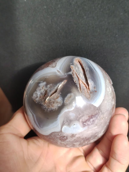 XXL Amethyst Achat Druzy Geode Kugel ~ Magische Edelstein Deko Kristall Stufe Sphere Heilstein lila Energie Wohnen Rarität Sammler Geschenk - Art of Nature Berlin