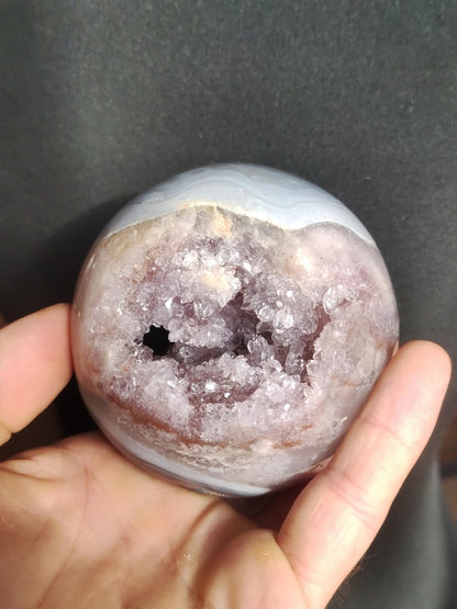 XXL Amethyst Achat Druzy Geode Kugel ~ Magische Edelstein Deko Kristall Stufe Sphere Heilstein lila Energie Wohnen Rarität Sammler Geschenk - Art of Nature Berlin