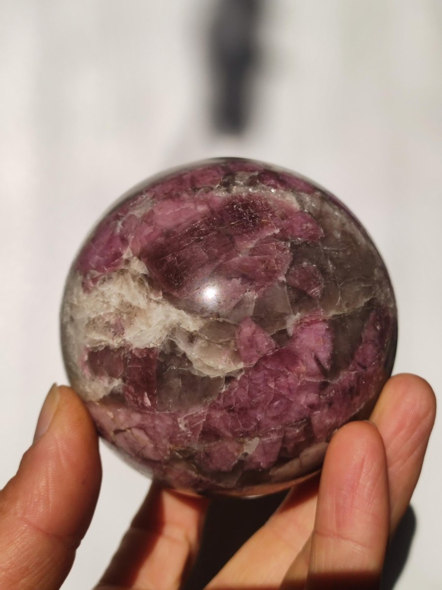 XXL Rubellit / Pink Turmalin A - Edelstein Kugel Deko Sphere Massage Kristall Meditation Heilstein Frau Mann Geschenk Er Sie Haus Energie - Art of Nature Berlin