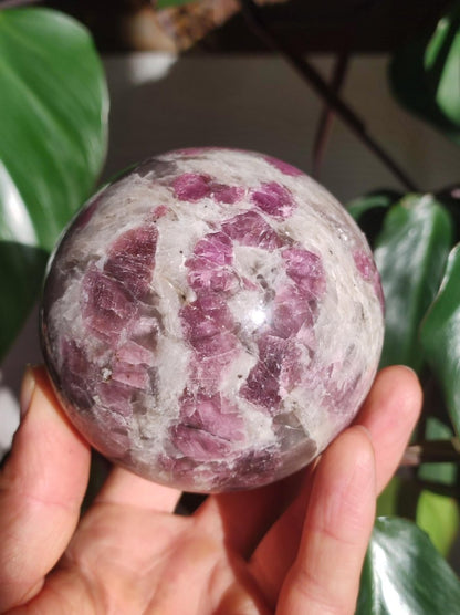 XXL Rubellit / Pink Turmalin A - Edelstein Kugel Deko Sphere Massage Kristall Meditation Heilstein Frau Mann Geschenk Er Sie Haus Energie - Art of Nature Berlin