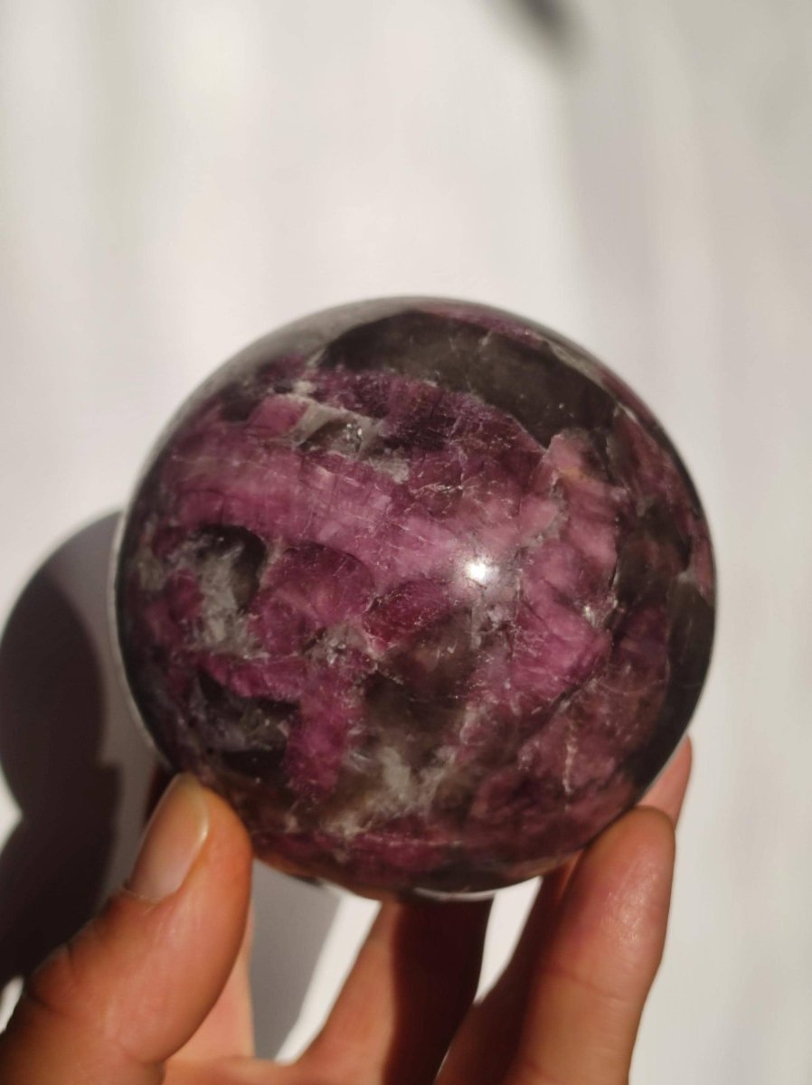 XXL Rubellit / Pink Turmalin A - Edelstein Kugel Deko Sphere Massage Kristall Meditation Heilstein Frau Mann Geschenk Er Sie Haus Energie - Art of Nature Berlin
